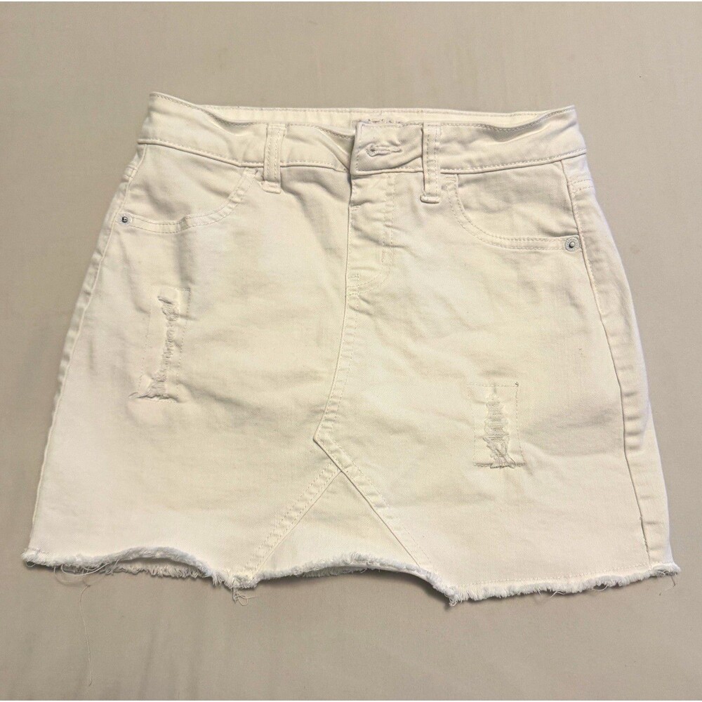 Justice White Denim Skort Stretch Girls Size 12